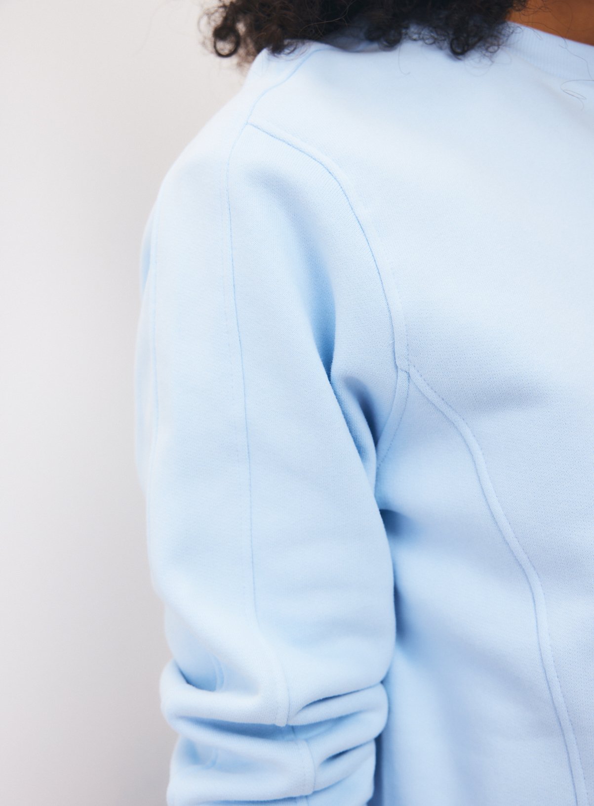 Light Blue Pure Cotton Sweatshirt XS - Image 3 thumbnail